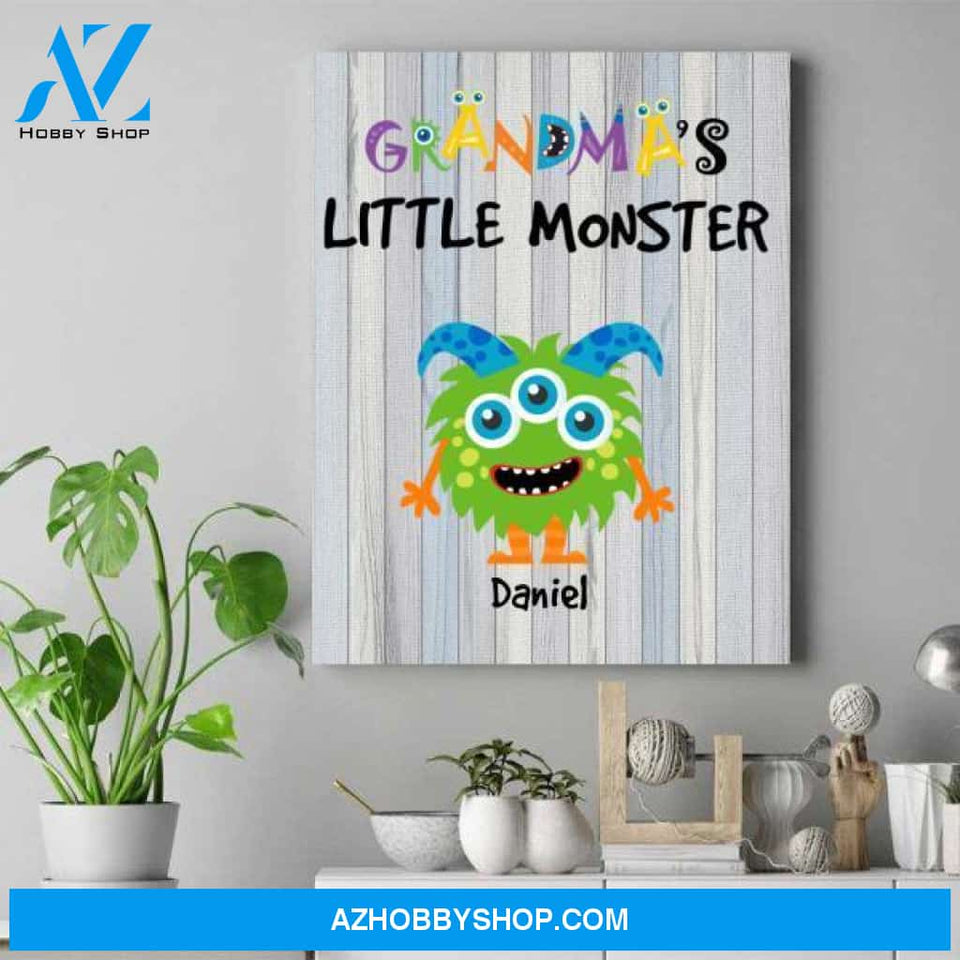 Personalized Canvas For Grandma - Birthday Gift Ideas For Grandma - Up To 8 Monsters