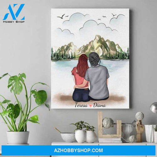 Personalized Canvas For Mom - Birthday Gifts For Adult Daughter - Up To 4 Daughters