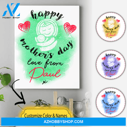 Personalized Canvas For Mom - First Mothers Day Gift - Good Mothers Day Gifts