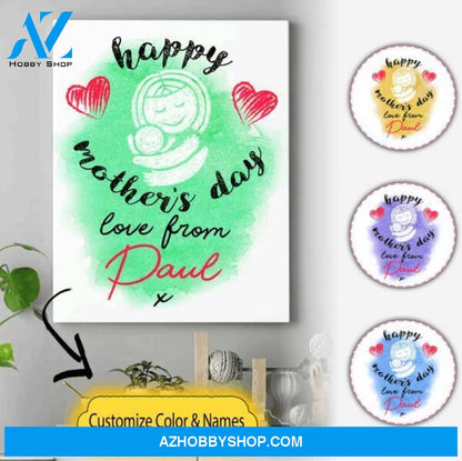 Personalized Canvas For Mom - First Mothers Day Gift - Good Mothers Day Gifts