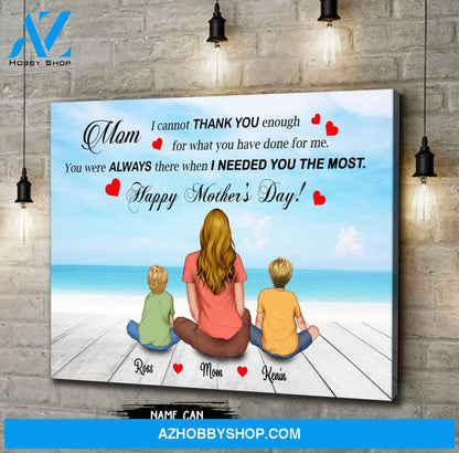 Personalized Canvas From Son To Mother