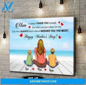 Personalized Canvas From Son To Mother