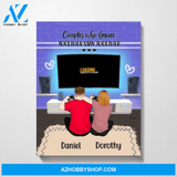 Personalized Canvas, Gaming Couple and Friends, Custom Gift for Video Game Lovers