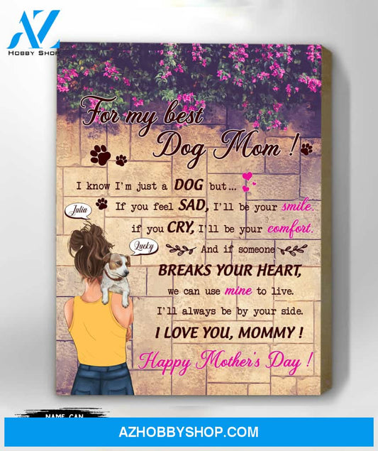 Personalized Canvas Gift For Best Jack Russell Terrier Mom