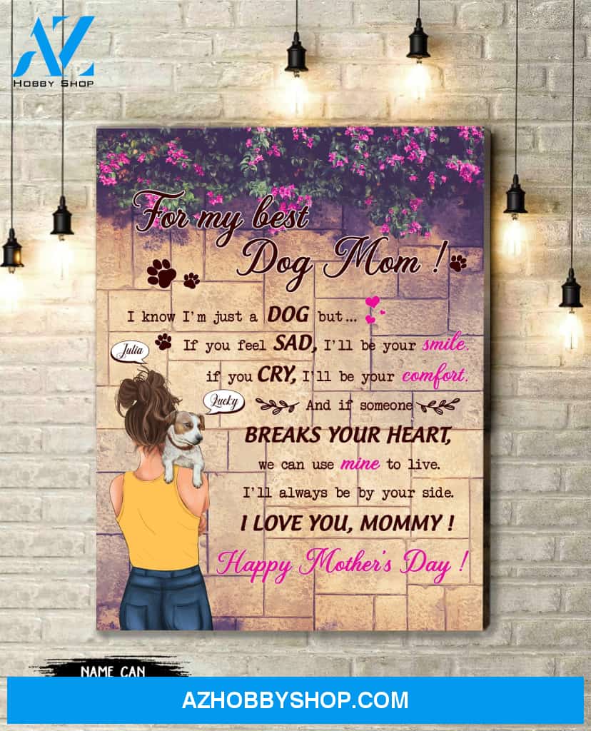 Personalized Canvas Gift For Best Jack Russell Terrier Mom