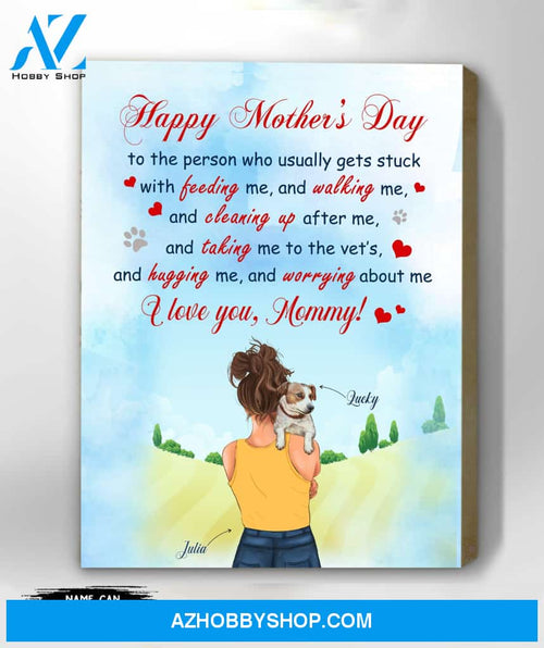 Personalized Canvas Gift For Jack Russell Terrier Mom