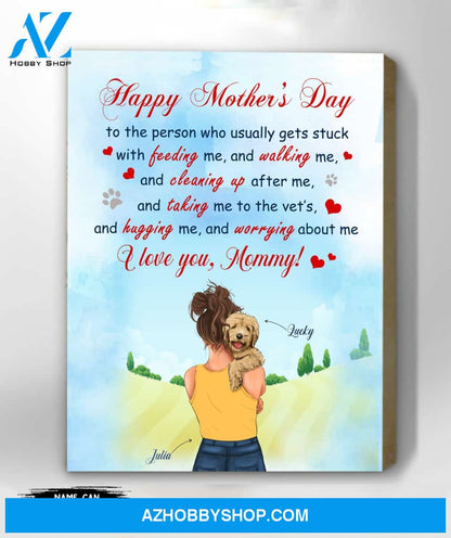Personalized Canvas Gift For Poodle Mom