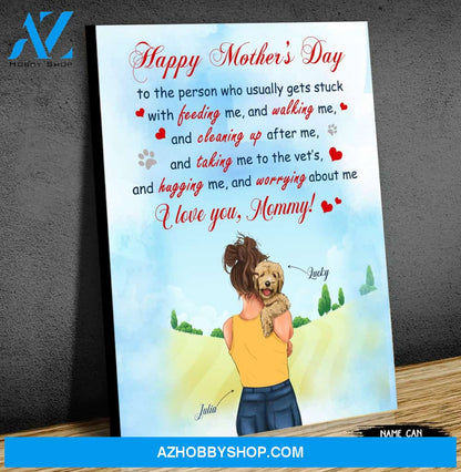 Personalized Canvas Gift For Poodle Mom