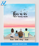 Personalized Canvas, Gifts For The Whole Family Canvas Wall Art, Wall Decor Visual Art Gift Dad, Gift Mom, My Poster Wall Gift Family - 4 People In The Family V2