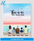 Personalized Canvas, Gifts For The Whole Family Canvas Wall Art, Wall Decor Visual Art Gift Dad, Gift Mom, My Poster Wall Gift Family - 5 People In The Family V3