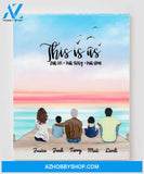 Personalized Canvas, Gifts For The Whole Family Canvas Wall Art, Wall Decor Visual Art Gift Dad, Gift Mom, My Poster Wall Gift Family - 5 People In The Family V3