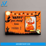 Personalized Canvas, Happy Boothday with Picture, Halloween Gifts, Gift for Kid, Gift for Family