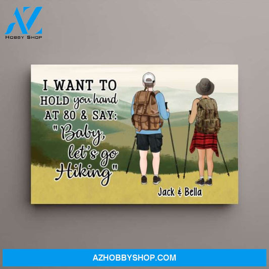 Personalized Canvas, Hiking Partners - Couple And Friends Gift, Gift For Hikers