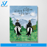 Personalized Canvas, Horse Riding Couple and Friends Gift for Horse Lovers