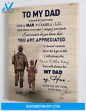 Personalized Canvas, Hunters Father And Daughter, To My Dad I Know It's Not Easy Canvas And Poster, Canvas Wall Art Gifts For Dad, Art Wall Poster, Wall Decor Visual Art