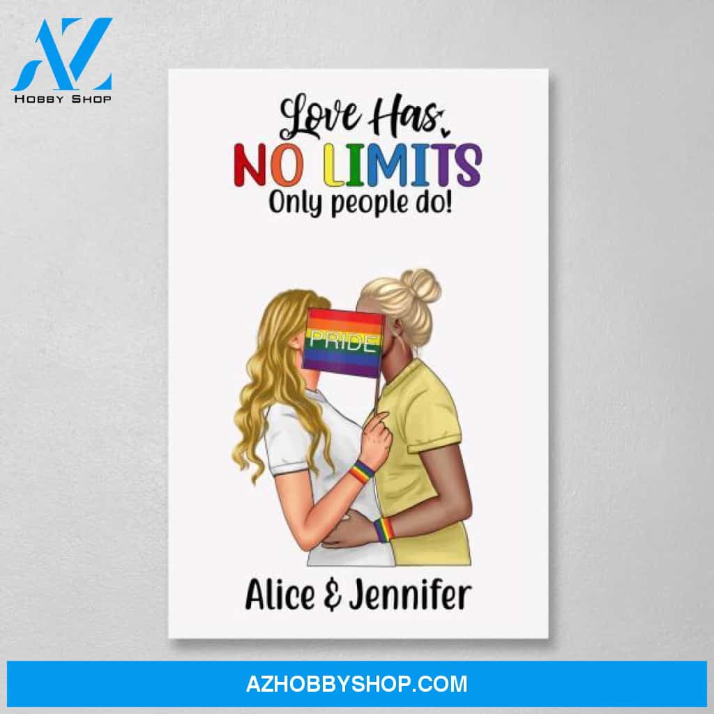 Personalized Canvas, Lesbian Couple, Gift for Pride Month, LGBT Couple