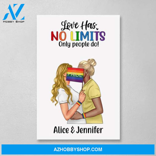 Personalized Canvas, Lesbian Couple, Gift for Pride Month, LGBT Couple