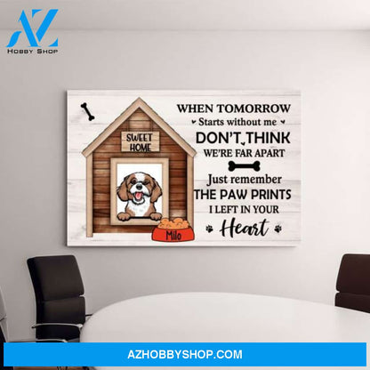 Personalized Canvas, Memorial Gifts for Dog Loss, Gift for Family, Dog Lovers