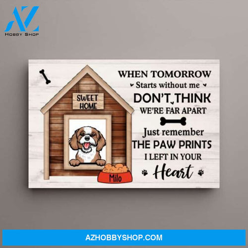Personalized Canvas, Memorial Gifts for Dog Loss, Gift for Family, Dog Lovers