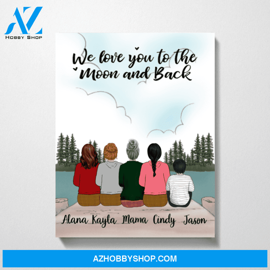 Personalized Canvas, Mother, Daughters and Kid Gift for Mother's Day