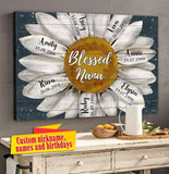Personalized Canvas, Mother Day Gift For Grandma, Blessed Grandma