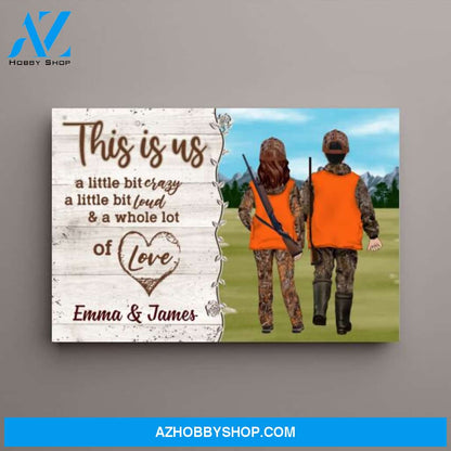 Personalized Canvas, My Favorite Place in All The World Is Next To You - Couple Gift, Gift For Hunters