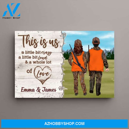 Personalized Canvas, My Favorite Place in All The World Is Next To You - Couple Gift, Gift For Hunters