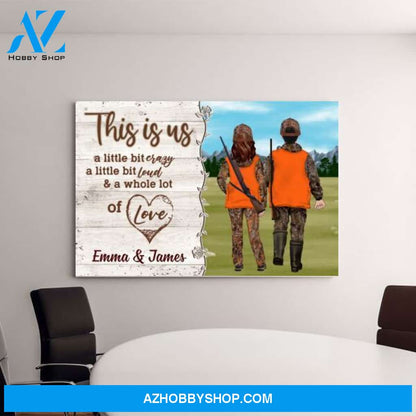 Personalized Canvas, My Favorite Place in All The World Is Next To You - Couple Gift, Gift For Hunters