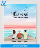 Personalized Canvas, Gifts For The Whole Family Canvas Wall Art, Wall Decor Visual Art Fathers Day Gifts, My Poster Wall - 3 People In The Family V4