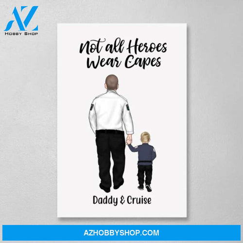 Personalized Canvas, Paramedics Parent and Kids, Gift for Family and Paramedics Lovers