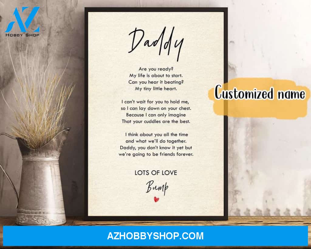 Personalized Canvas, Poem For Dad Canvas And Poster, Wall Decor Visual Art, Gift Father's Day