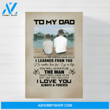 Personalized Canvas / Poster, Fishing Gifts, Dad and Son/Daughter, Gift for Dad