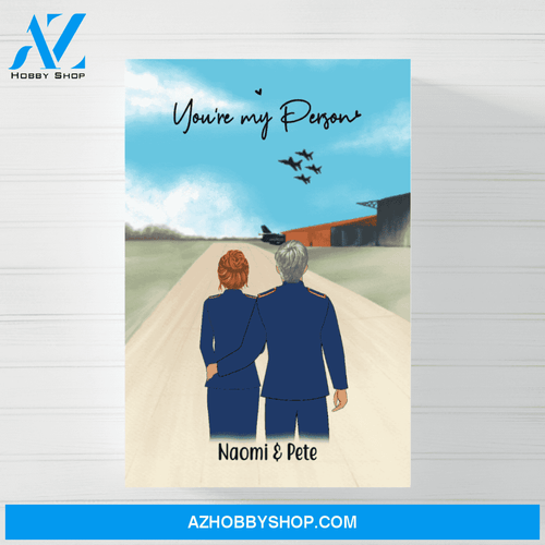 Personalized Canvas/ Poster, Military Couple Gift for Lovers