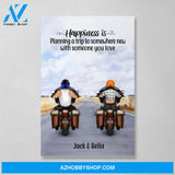 Personalized Canvas, Riding Motorcycle Partners, Gift for Motorcycle Lovers, Friends