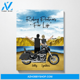 Personalized Canvas, Riding Partners for Life, Custom Gift for Motorcycle Lovers