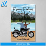Personalized Canvas, Riding Partners for Life, Gift for Motorcycle Lovers