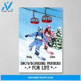 Personalized Canvas, Snowboarding Partners And Solo, Gift For Couple, Friends And Snowboarders