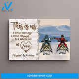 Personalized Canvas, Snowmobiling Partners - Couple Gift, Gifts For Snowmobile Lovers