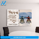 Personalized Canvas, Snowmobiling Partners - Couple Gift, Gifts For Snowmobile Lovers