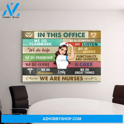 Personalized Canvas, Strong Nurse, In This Office We Do Great Things, Gifts for Nurses