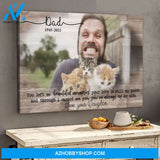 Personalized Canvas, Sympathy Gift For Loss Of Dad In Loving Memorial Canvas And Poster, Wall Decor Visual Art Gift Father's Day