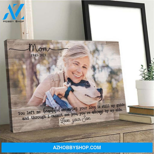 Personalized Canvas, Sympathy Gift For Loss Of Mom In Loving Memorial Of Mother Canvas And Poster, Wall Decor Visual Art Gift Father's Day