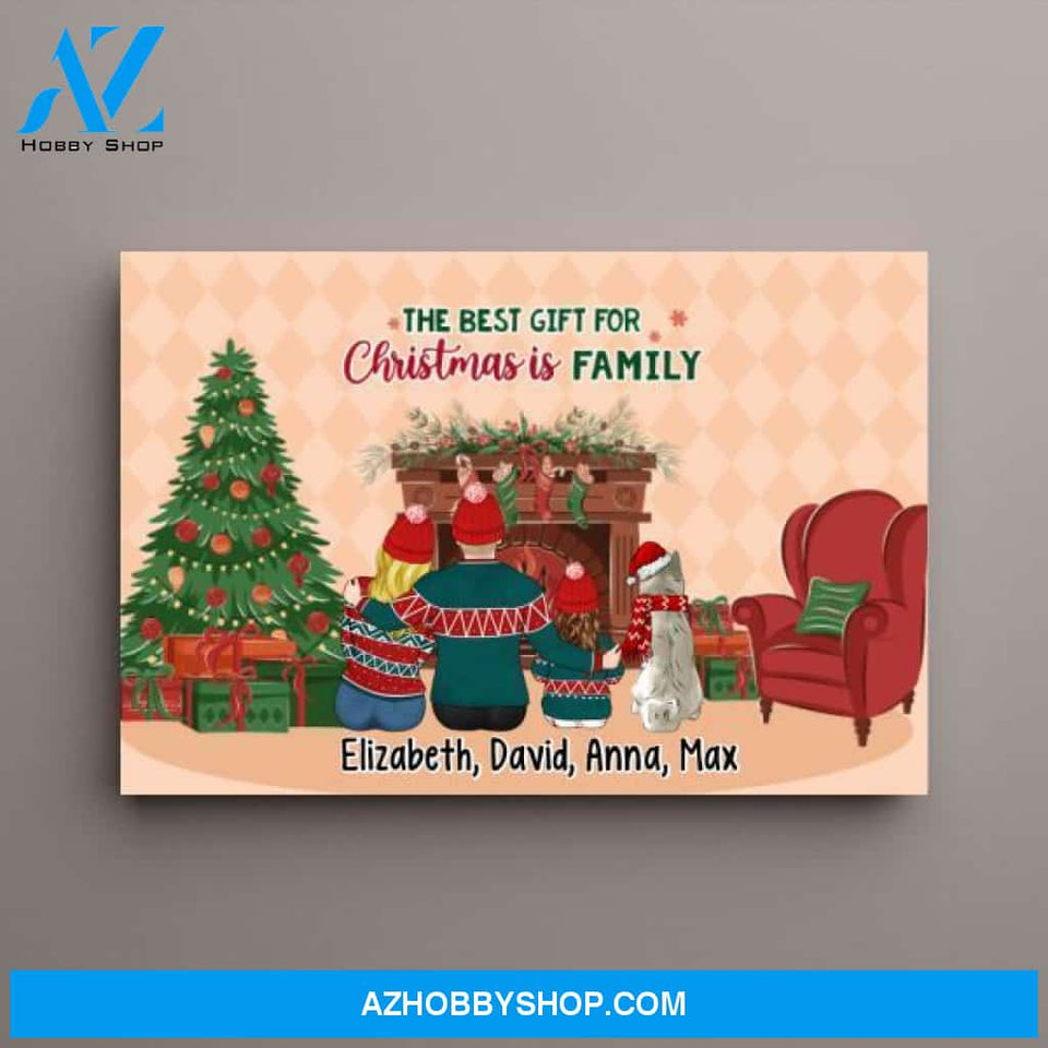 Personalized Canvas, The Best Gift For Christmas Is Family, Christmas Gift For Whole Family