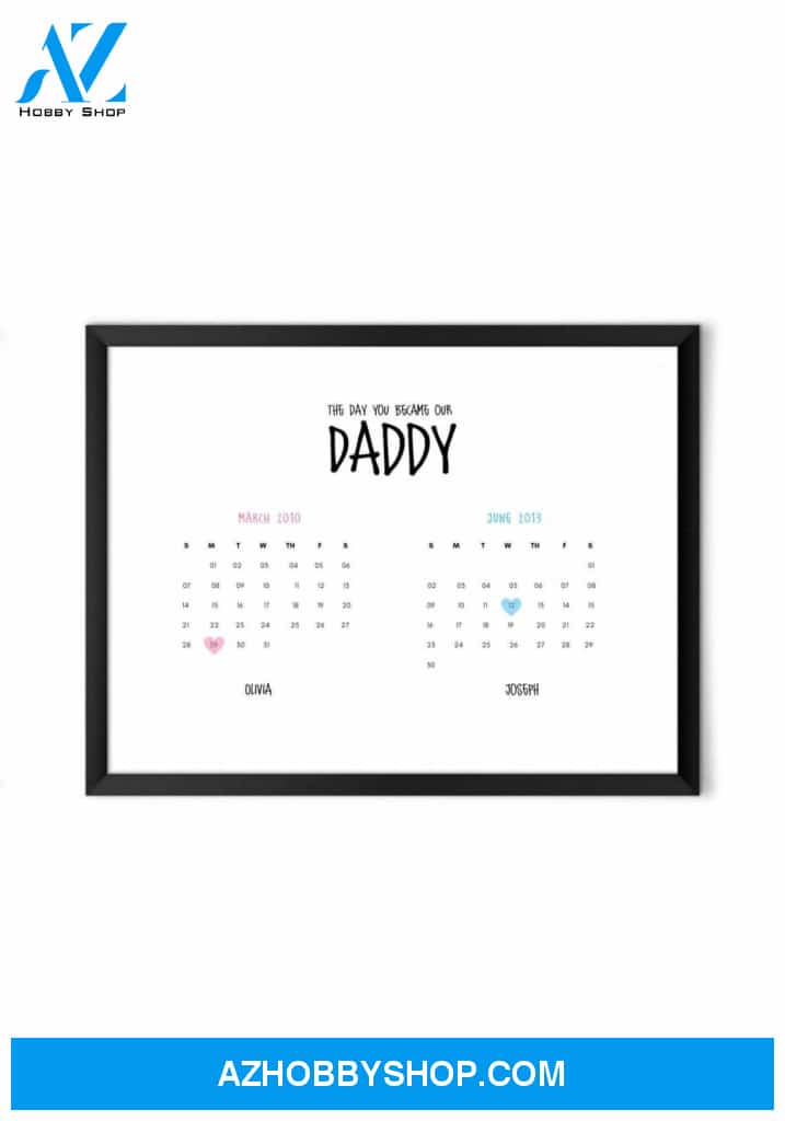 Personalized Canvas, The Day You Became My Daddy Canvas And Poster, Canvas Painting, Wall Decor Visual Art, Gift Father's Day