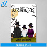 Personalized Canvas, They're Altogether Ooky, Witch and Wizard, Gifts for Halloween Family