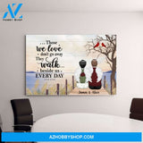 Personalized Canvas, Those We Love Don't Go Away, Old Couple, Memorial Gifts for Husband Loss, Wife Loss