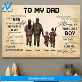 Personalized Canvas, To My Dad I Know It's Not Easy To Raise A Child Love Your Son Canvas  V8