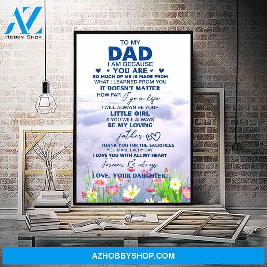 Personalized Canvas, To My Dad Matte Canvas And Poster, Canvas Painting, Wall Decor Visual Art, Gift Father's Day