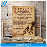 Personalized Canvas, To My Dad Thank You For Standing By My Side Canvas And Poster, Wall Decor Visual Art, Gift Father's Day