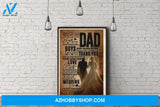 Personalized Canvas, To My Dad Wedding Day Still Your Little Girl Canvas And Poster, Wall Decor Visual Art, Gift Father's Day
